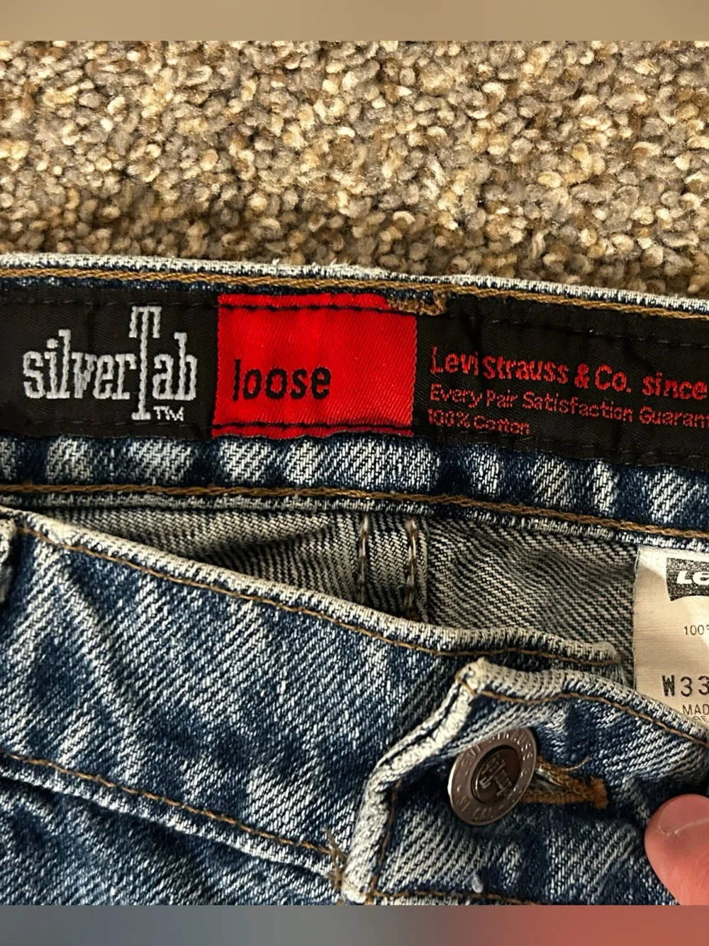 Levi’s Silvertab Loose Jeans 33x32 USA Made Vintage Y2K Skater Denim Men’s